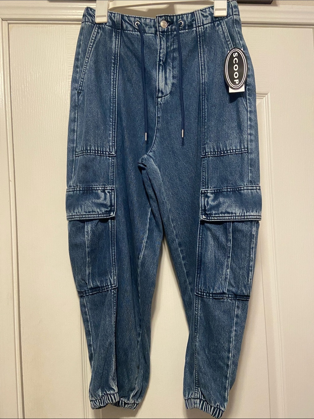 Scoop Women’s Cotton Utility Jogger Pants, Sizes XS (0-2)